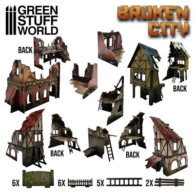 Ruinenstadt - Geländeset - Broken City - Greenstuff World