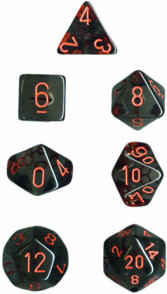 Smoke/Rot - Translucent Polyhedral 7-Die Set (7) - Chessex