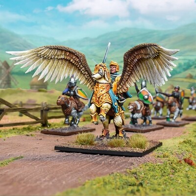 Halfling General on Winged Aralez - Kings of War - Mantic Games