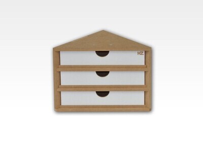 Schubladenmodul 4 - Ecke, Abschlussstück Ending Corner Drawers Module - HobbyZone