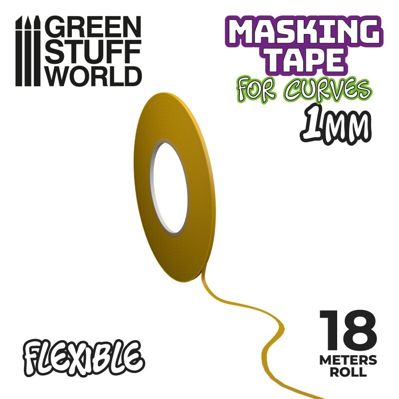 Flexibles Klebeband Abdeckband Masking Tape for Curves - 1mm