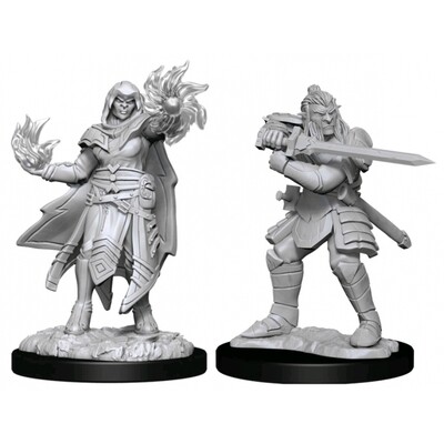 D&D Nolzur's Marvelous Miniatures - Hobgoblin Fighter Male & Hobgoblin Wizard Female
