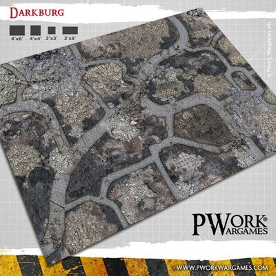Darkburg - Wargames Terrain Mat - Spielmatte - P-Work-Wargames - 3'x3' Fuss