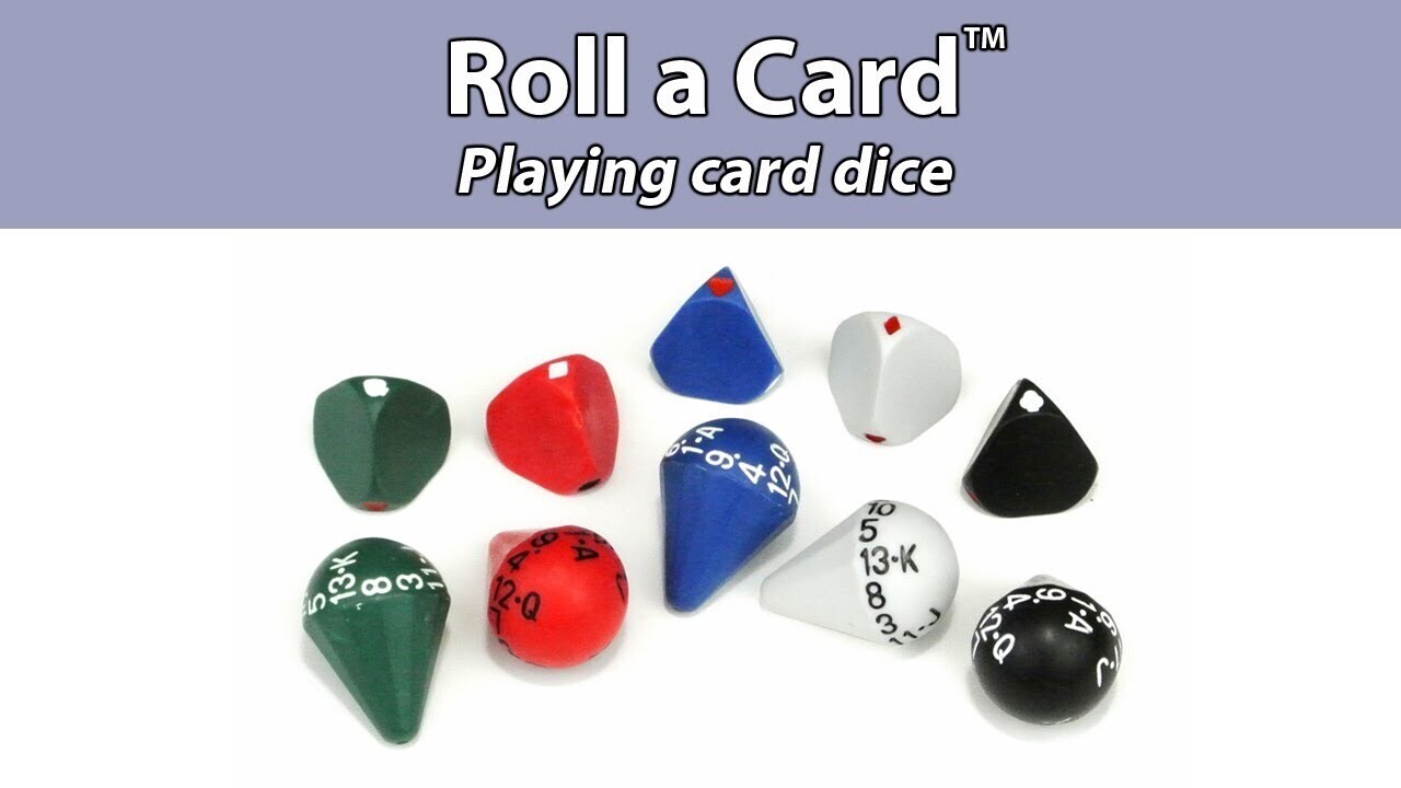 Roll a Card Playing Card Dice - Schwarz/Black