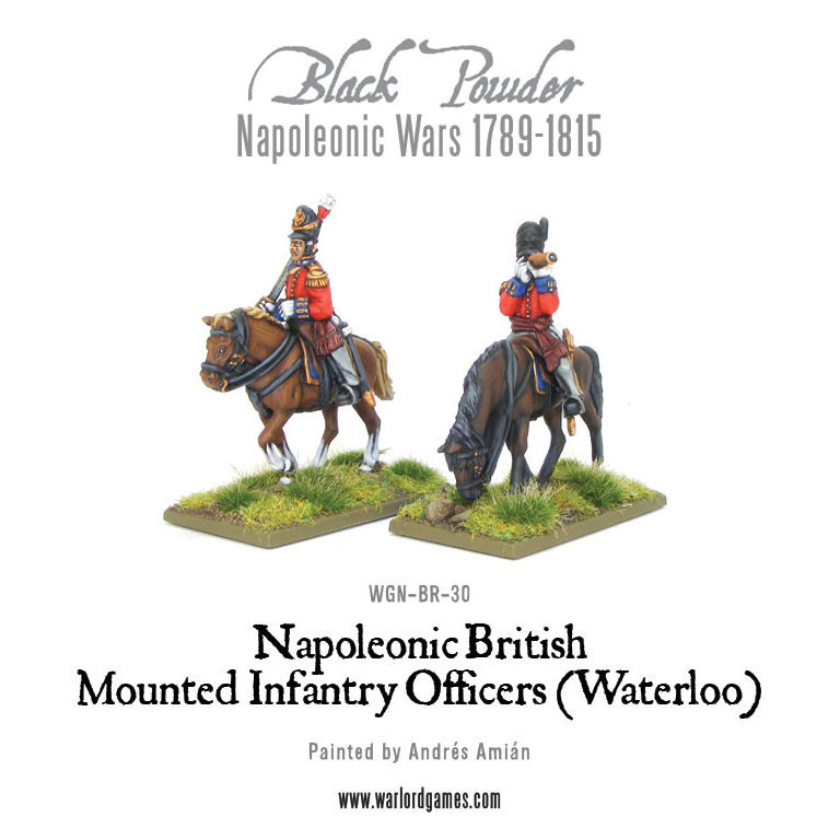 Mounted British Infantry Colonels (Waterloo) - Black Powder - Warlord Games