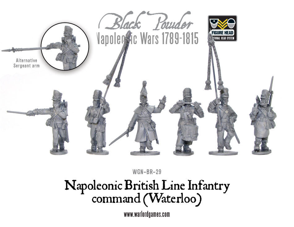 British Line Infantry command (Waterloo) - Black Powder - Warlord Games