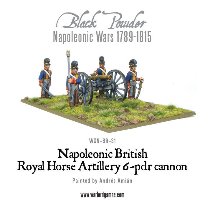 British Horse Artillery 6-pdr Cannon - Black Powder - Warlord Games