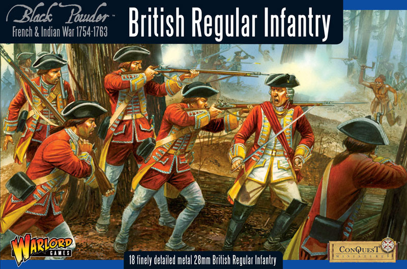 French-Indian War British Regular Infantry - Black Powder - Warlord Games