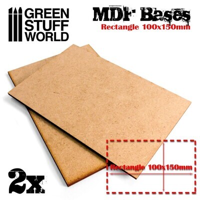 MDF Basen - Rechteckig 100x150mm (x2) - Greenstuff World