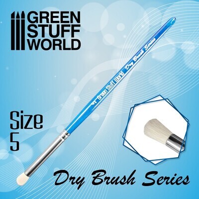 Rundbürste Drybrush BLAU SERIES - Größe 5 - Greenstuff World