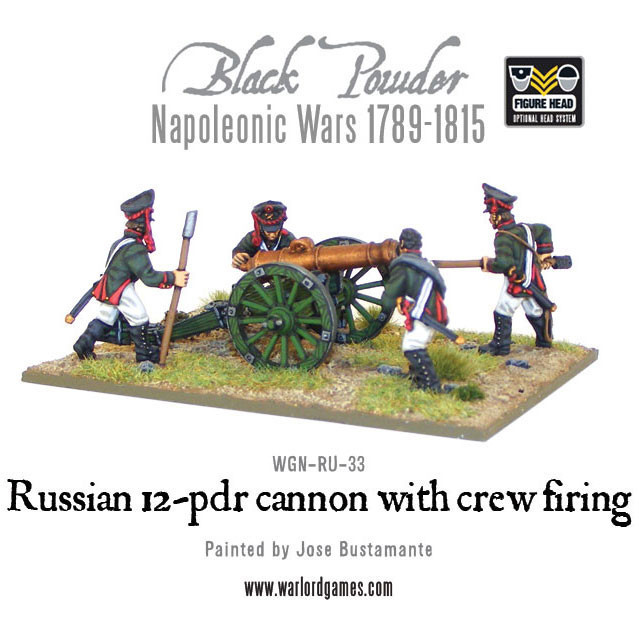 Russian 12 pdr cannon (1809-1815) - Black Powder - Warlord Games