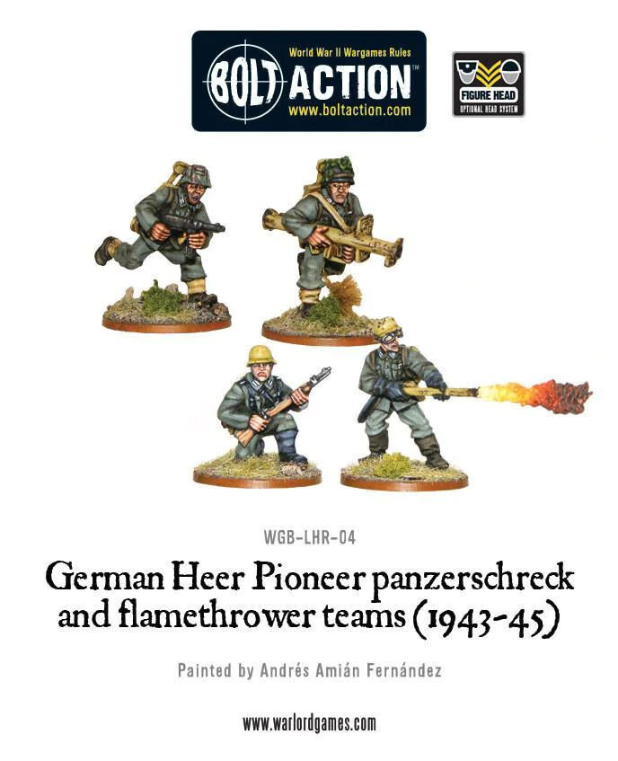 German Heer Pioneer panzerschreck and flamethrower teams (1943-45) - German - Bolt Action - Warlord Games