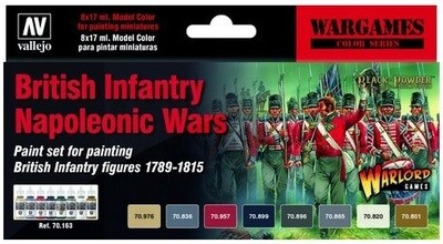 Vallejo 70163 British Infantry Napoleonic Wars Paint Set