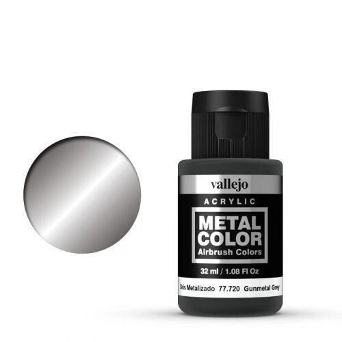 Vallejo Metal Color 720 Gunmetal Grey 32 ml. - Vallejo