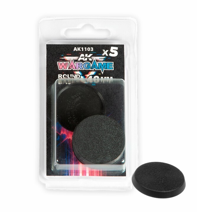 Round Base 40mm x5 Units - AK Interactive