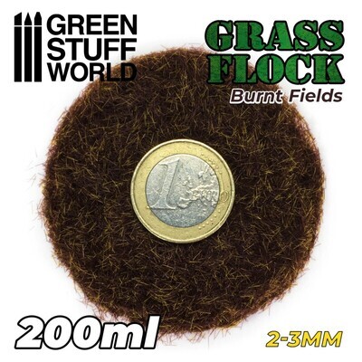 Elektrostatisches Gras 2-3mm - BURNT FIELDS - 200 ml Flock Nylon - Greenstuff World