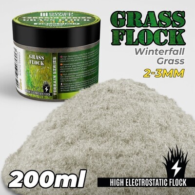 Elektrostatisches Gras 2-3mm - WINTERFALL GRASS - 200 ml Flock Nylon - Greenstuff World