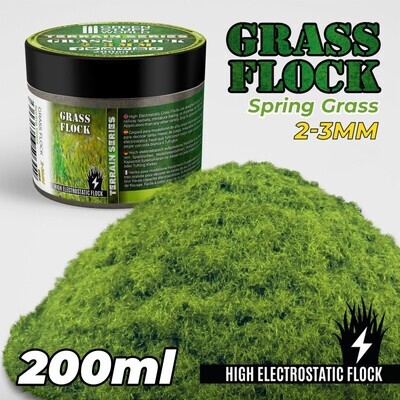 Elektrostatisches Gras 2-3mm - SPRING GRASS - 200 ml Flock Nylon - Greenstuff World