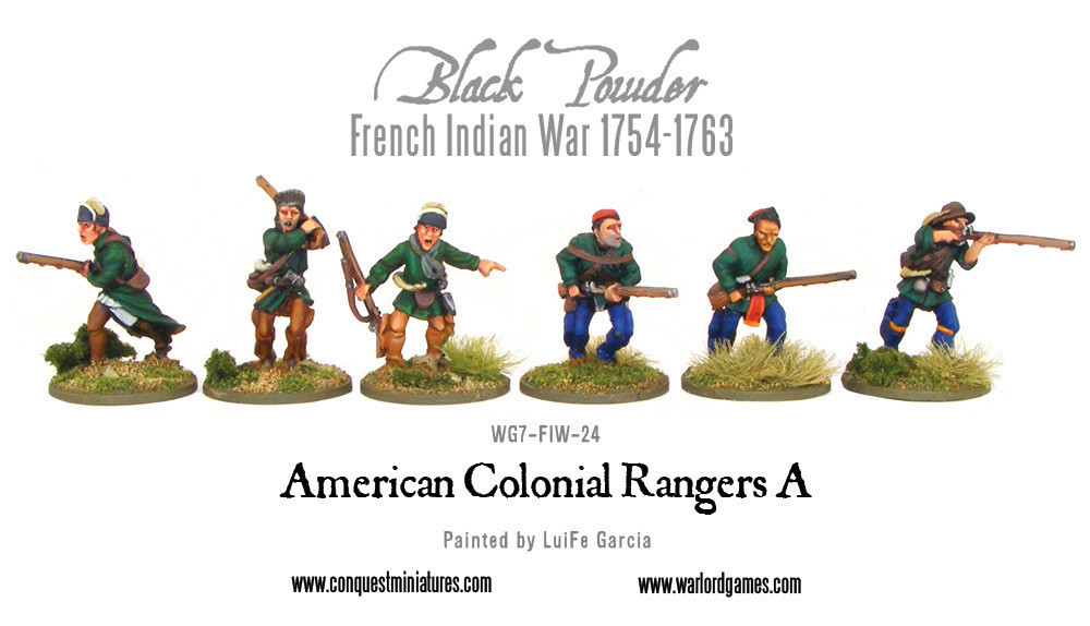 French Indian War - Rangers (6) - Black Powder - Warlord Games