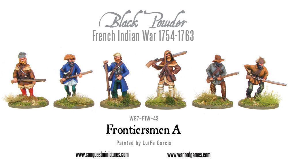 French Indian War - Frontiersmen - Black Powder - Warlord Games