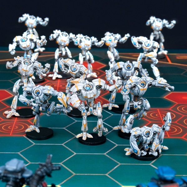 DreadBall Chromium Chargers Robot Team Box (12 Figuren) - Mantic Games