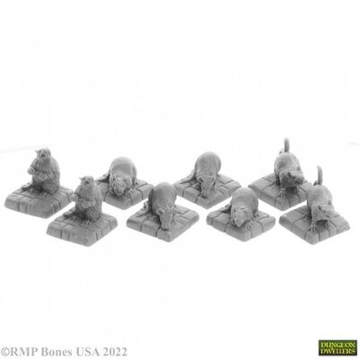 Dire Rats (8) - Bones USA - Reaper Miniatures