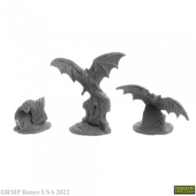 Giant Bats (3) - Bones USA - Reaper Miniatures