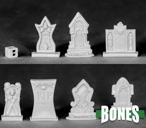 Tombstones (10)- Bones - Reaper Miniatures