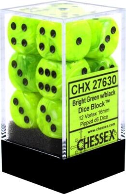 Vortex Bright Green/black (12)- Chessex