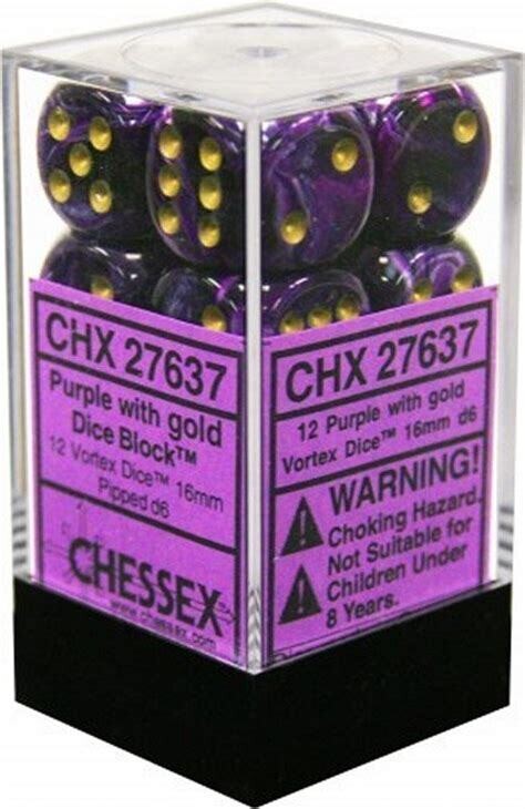 Vortex Purple w/gold (12)- Chessex