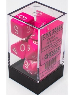 Pink/White - Polyhedral 7-die-Set - Chessex