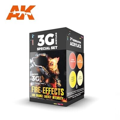 Wargame Color Set - Fire Effects (3rd-Generation) (4x17mL) - AK Interactive