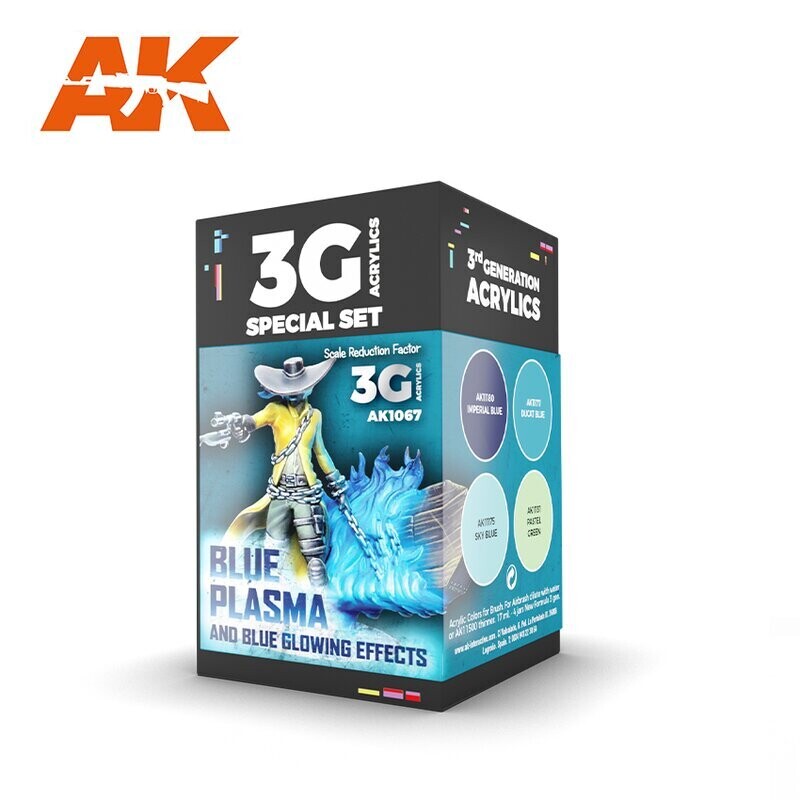 Wargame Color Set - Blue Plasma And Glowing Effects (3rd-Generation) (4x17mL) - AK Interactive
