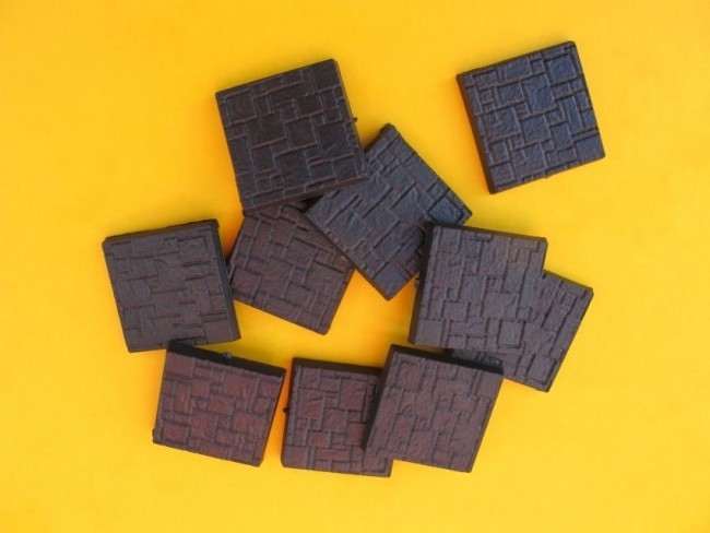 25x25mm Eck Bases - Texturiert  - (10 Stk.)