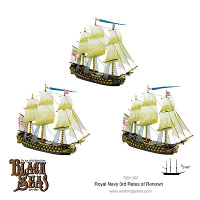 Royal Navy 3rd Rates of Renown - Black Seas - Warlord Games