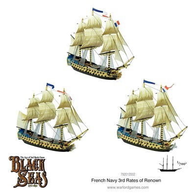 French Navy 3rd Rates of Renown - Black Seas - Warlord Games