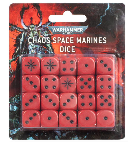 Würfelset der Chaos Space Marines Dice - Warhammer 40.000 - Games Workshop