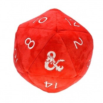 UP - Red and White D20 Jumbo Plush for Dungeons & Dragons - Plüsch-Würfel