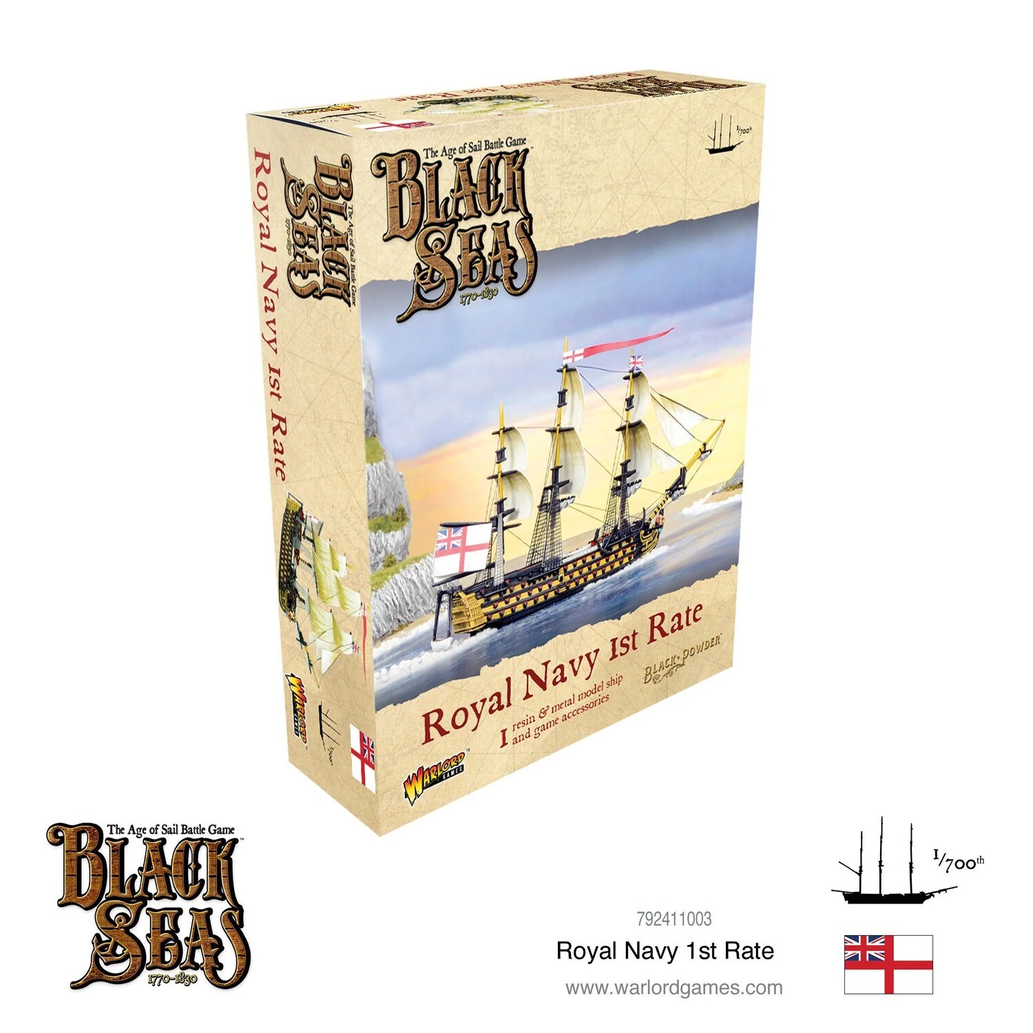Royal Navy 1st Rate - Black Seas - Warlord Games