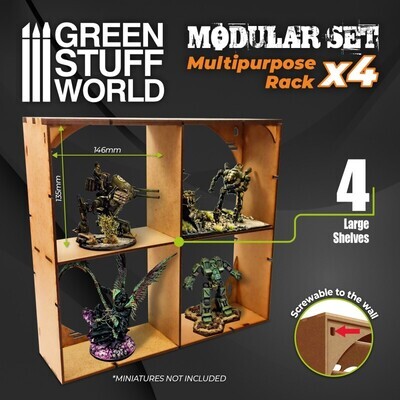 MDF Multipurpose Rack x4 Modular Set - Greenstuff World