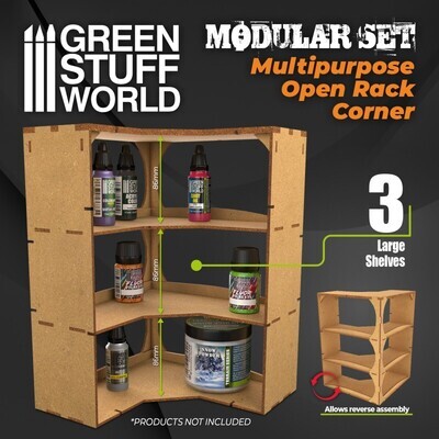 Multipurpose Open Rack - CORNER Modular Set - Greenstuff World