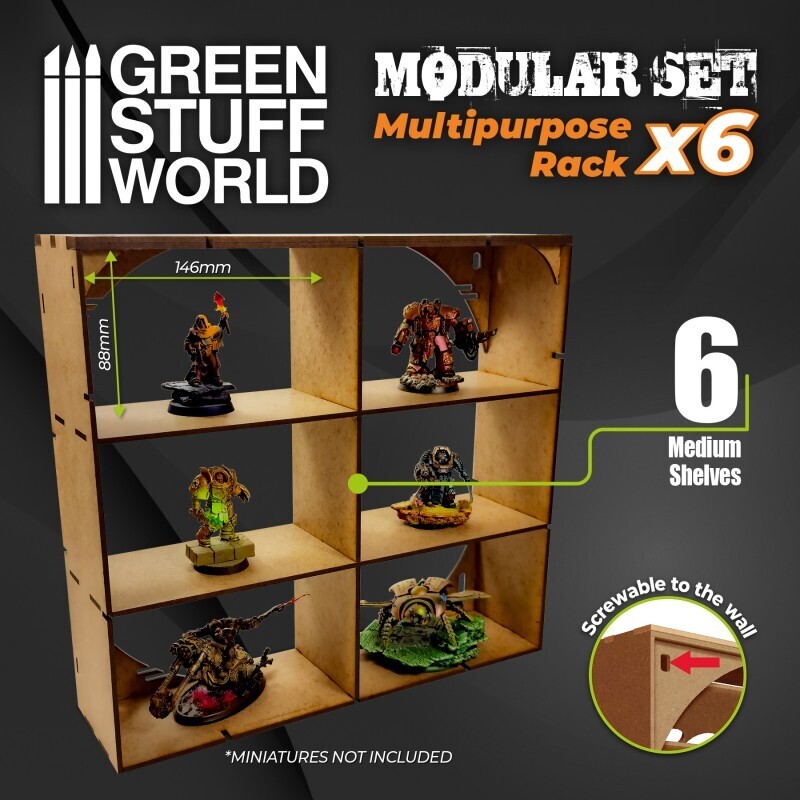 MDF Multipurpose Rack x6 Modular Set - Greenstuff World