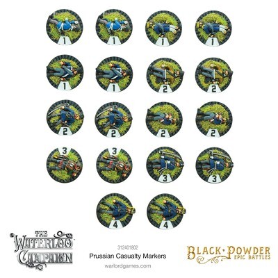 Black Powder Epic Battles: Napoleonic Prussian casualty markers - Warlord Games
