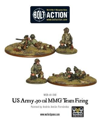 US Army 30 Cal MMG team firing - American - Bolt Action