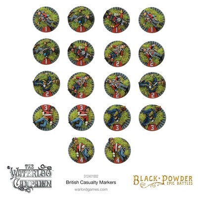 Black Powder Epic Battles: Napoleonic British Casualty Markers - Warlord Games
