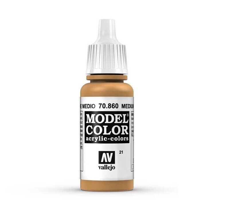 Model Color 021 Mittlere Hautfarbe (Medium Fleshtone) (860) - Vallejo - Farben