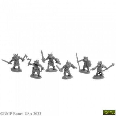 Nightclaw Kobolds (6) (77506) - Bones USA - Dungeon Dweller - Reaper Miniatures