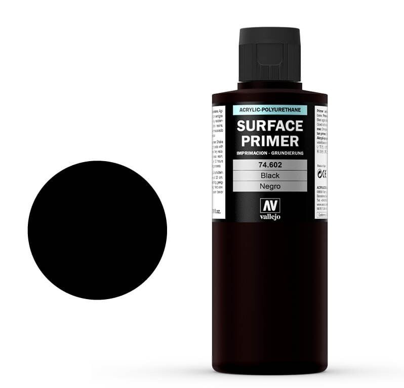 Surface Primer Vallejo Black - 200ml
