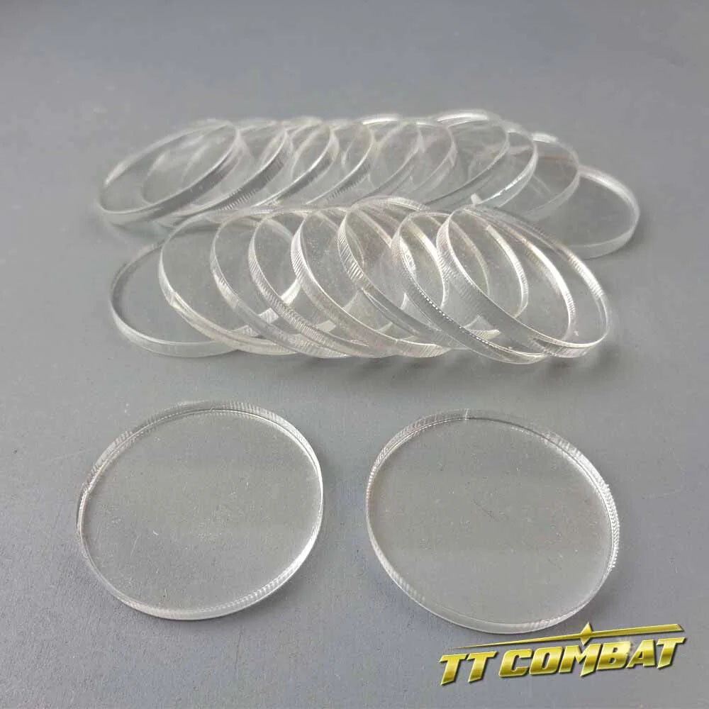 20x30mm Round Clear Bases Transparent - TTC