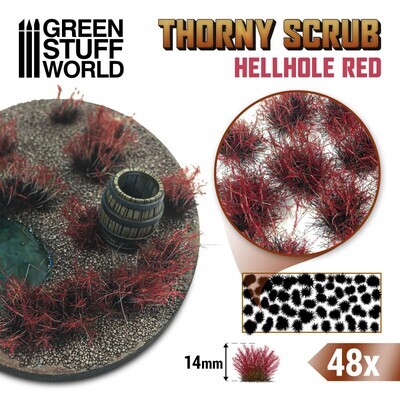 Spitze Grasbüschel - HELLHOLE ROT - Spiky Hellhole Red - Greenstuff World